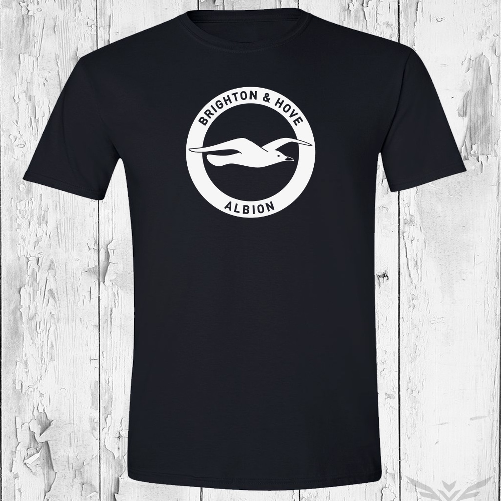 Brighton and Hove Albion T-Shirt  Seagulls (Black)